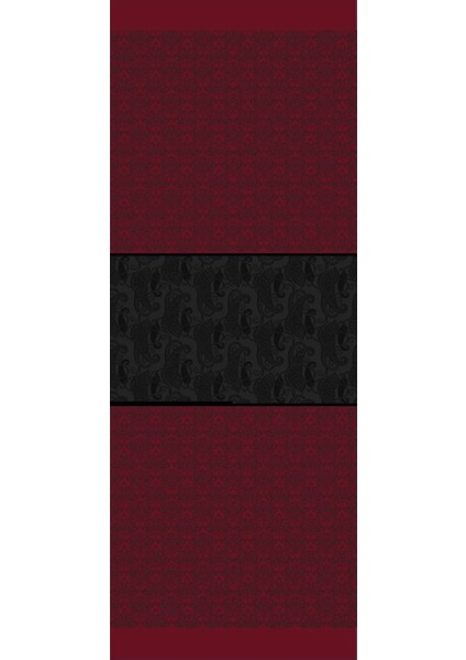 Nora Desen Çift Taraflı Şal Siyah-Bordo