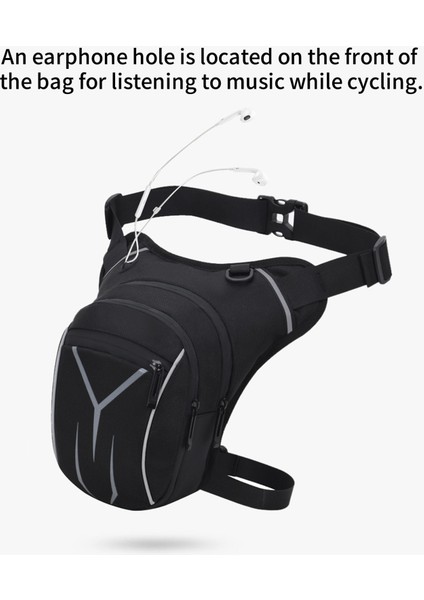 Bel Paketi, Büyük Kapasiteli Su Geçirmez Motosiklet Bacak Çantası Erkekler Için Ayarlanabilir Oxford Uyluk Paketi Yansıtıcı Şeritler ile Koyu Gri (Yurt Dışından) modelleri