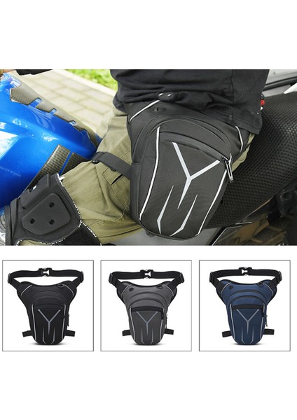Bel Paketi, Büyük Kapasiteli Su Geçirmez Motosiklet Bacak Çantası Erkekler Için Ayarlanabilir Oxford Uyluk Paketi Yansıtıcı Şeritler ile Koyu Gri (Yurt Dışından) fırsatları