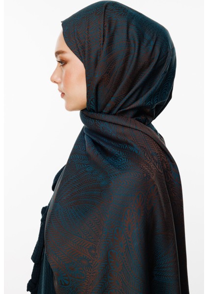 Mayra Desen Çift Taraflı Şal Acı Kahve-Petrol Mavisi fiyatları