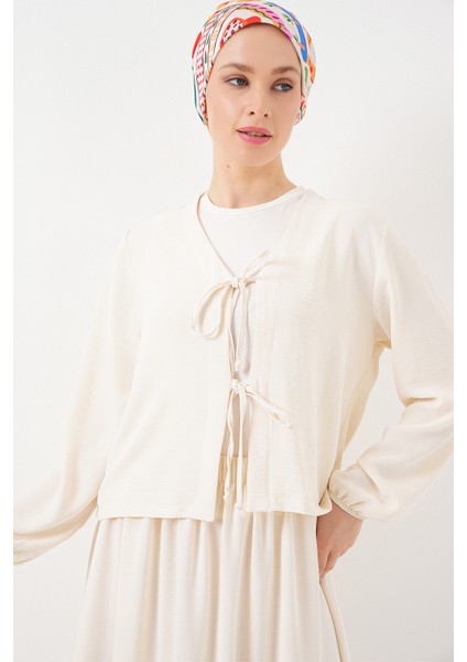 Kadın Ayrobin Kimono Etek Ikili Takım 8047 - Ekru fiyatları