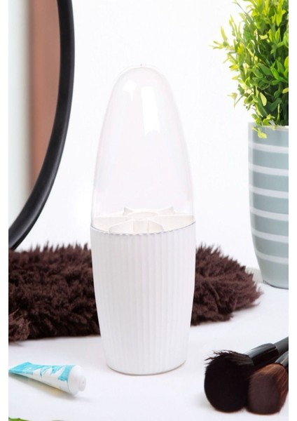 7 Bölmeli Şeffaf Beyaz Makyaj ve Kozmetik Organizer, Düzenleyici fırsatları