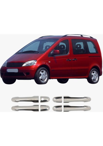 Mercedes Vaneo Uyumlu 2002-2005 Krom Kapı Kolu 4 Kapı Paslanmaz Çelik fiyatları
