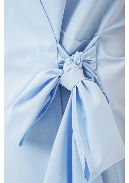 Kadın Sıfır Kol Anvelop Gömlek 20343 - Mavi indirimleri