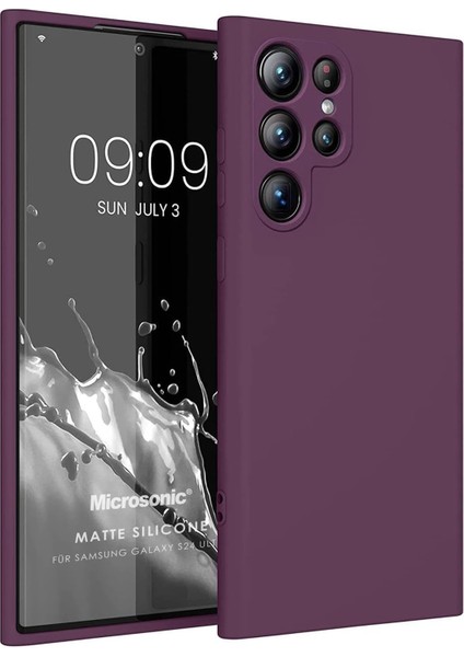 Matte Silicone Galaxy S24 Ultra Için Kılıf Mor [galaxy S24 Ultra ile Uyumlu Kılıf - Mor]