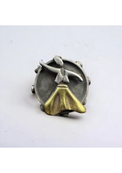 Semazen Figürlü Lal ve Zümrüt Taşlı Gümüş Yüzük modelleri