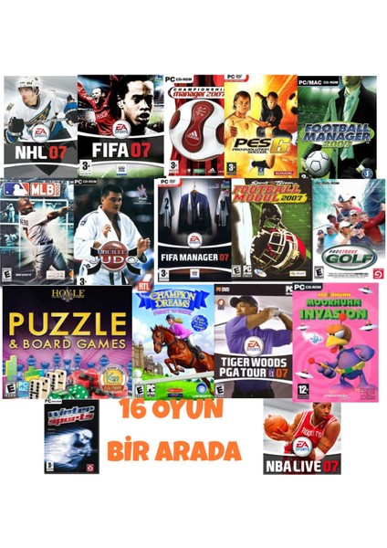 🎮 16'lı Spor Oyunları Seti Pc Oyunu | Windows Uyumlu Futbol Basketbol Yarış | Flash Bellek ile
