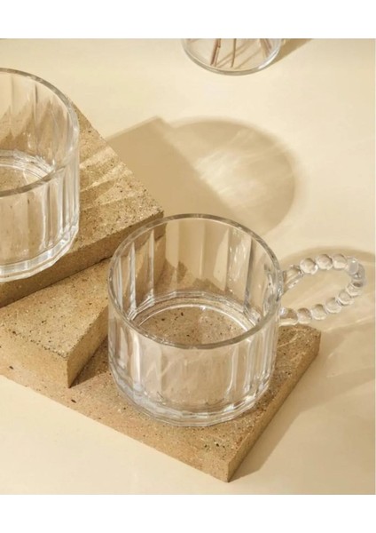 Turuncu 2'li Cam Boncuk Kulplu Kupa Seti, Şık ve Kullanışlı Tasarım modelleri