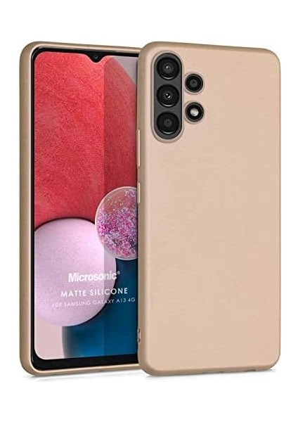 Matte Silicone Galaxy A13 4g Için Kılıf Gold [galaxy A13 4g ile Uyumlu Kılıf - Gold] fiyatları