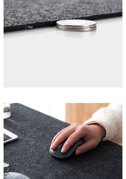 Keçe Çalışma Masası Düzenleme ve Oyuncu Mouse Pedi Masa Üstü Düzenleyici Mat 40X100 cm