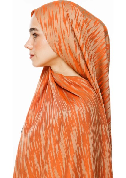 Selis Desen Çift Taraflı Şal Vizon-Tarçın modelleri