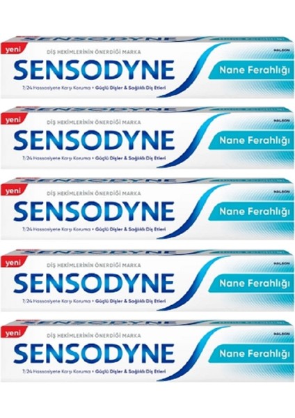 Naneli Ferahlığı Diş Macunu 75 ml x 5 Adet