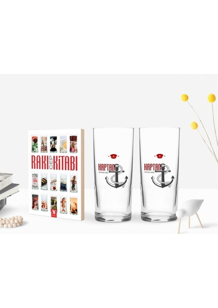Renkli Tasarımlı Ikili Rakı Bardağı ve Cep Kitabı Hediye Seti