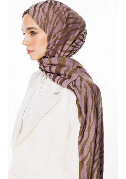 Riad Desen Çift Taraflı Şal Koyu Haki-Koyu Gül Kurusu fiyatları