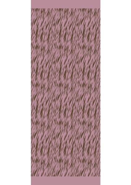 Selis Desen Çift Taraflı Şal Koyu Haki-Koyu Gül Kurusu