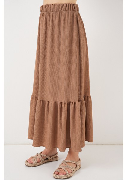 1886 Uzun Örme Etek - Camel fiyatları