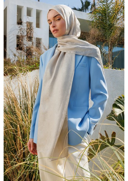 Moren Desen Shine Line Şal Vizon-Çağla fırsatları