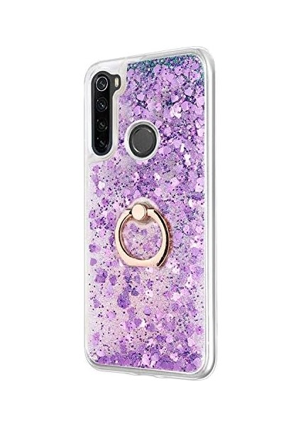 Xiaomi Redmi Note 8 Için Kılıf Glitter Liquid Holder Mor [redmi Note 8 ile Uyumlu Kılıf - Mor] modelleri