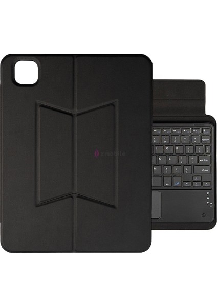 Apple iPad 10. Nesil 11. Nesil A16 10.9" Uyumlu Bluetooh Bağlantılı Standlı Klavyeli Tablet Kılıfı