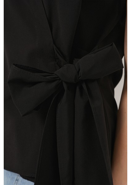 Kadın Sıfır Kol Anvelop Gömlek 20343 - Siyah indirimleri