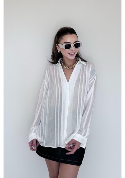 Lola Oversize Transparan Gömlek fırsatları