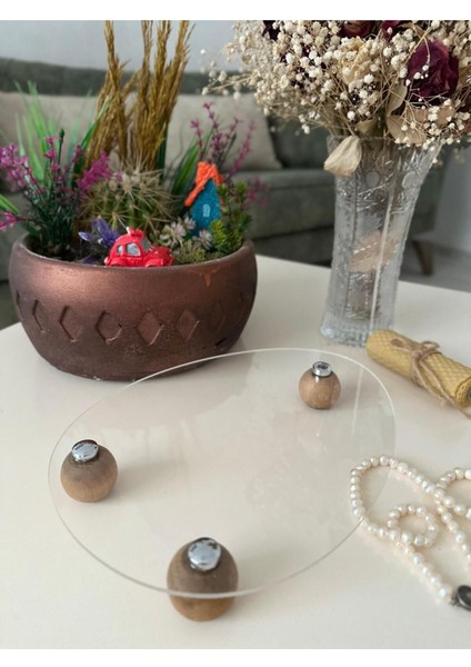 Şeffaf Takı ve Aromaterapi Düzenleyici, Beyaz, Lüks ve Şık Tasarım fırsatları