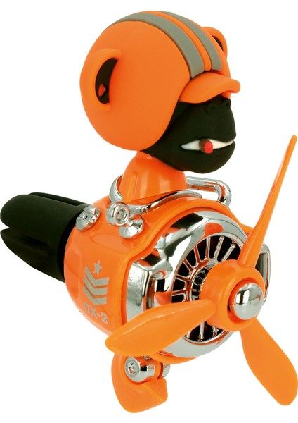 Pervaneli Klima Süsü Oto Koku Klipsi Sallanan Başlı Pilot Gorilla Araba Hava Ferahlatıcı Turuncu