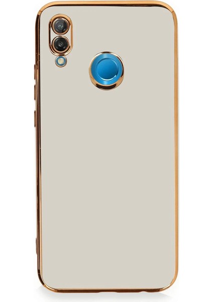 Huawei P20 Lite Kılıf Volet Silikon - Beyaz Nrmsa