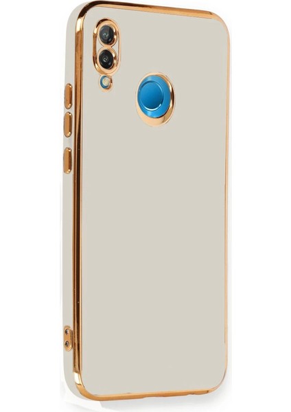 Huawei P20 Lite Kılıf Volet Silikon - Beyaz Nrmsa