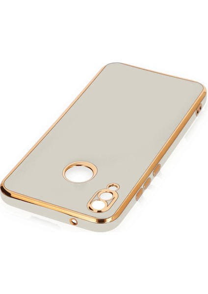 Huawei P20 Lite Kılıf Volet Silikon - Beyaz Nrmsa
