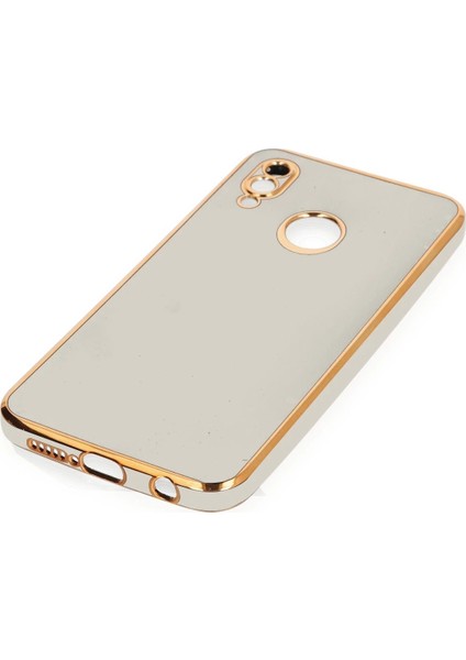 Huawei P20 Lite Kılıf Volet Silikon - Beyaz Nrmsa
