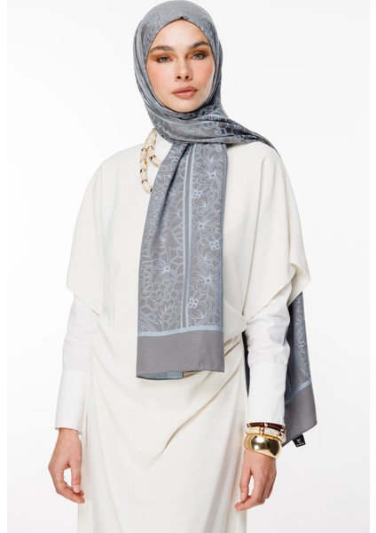 Lavin Desen Çift Taraflı Şal Koyu Gri-Açık Mavi fiyatları