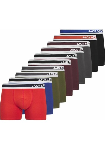 Jack Jones Jımmy Solıd 10 Lu Paket Erkek Baxer 12264001