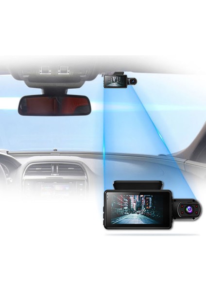 1080P Dvr Dash Kamera Ön ve Iç Çift Kamera Araba Dashcam 3.5 Inç IPS Ekran Sürüş Kaydedici Gece Görüşlü 170° Geniş Açı Dahili Wifi G-Sensing Park Monitörü Döngü Kaydı (Yurt Dışından) modelleri