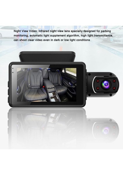 1080P Dvr Dash Kamera Ön ve Iç Çift Kamera Araba Dashcam 3.5 Inç IPS Ekran Sürüş Kaydedici Gece Görüşlü 170° Geniş Açı Dahili Wifi G-Sensing Park Monitörü Döngü Kaydı (Yurt Dışından) fırsatları
