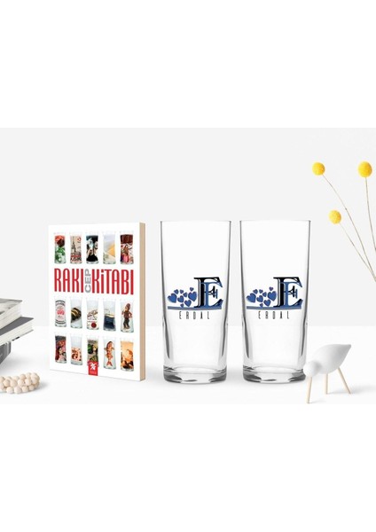 Iki Kişilik Renkli Baskılı Harfli Bardak ve Cep Kitabı Hediye Seti