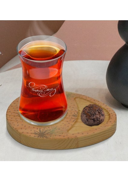 6 Kişilik Renkli Modern Ahşap Çay Bardağı Sunum Seti fiyatları