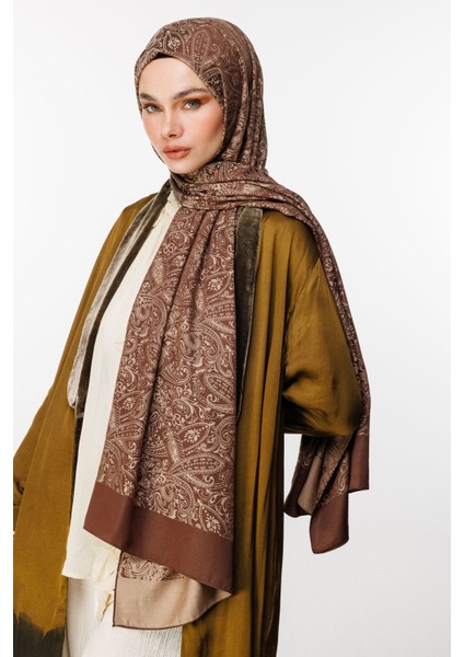 Velora Desen Çift Taraflı Şal Acı Kahve-Bej fiyatları