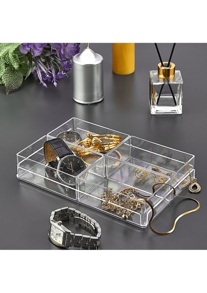 Turuncu 4 Bölmeli Kristal Düzenleyici, Şık ve Fonksiyonel Organizer