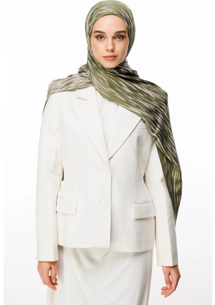 Selis Desen Çift Taraflı Şal Haki-Somon modelleri