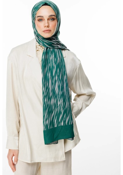 Selis Desen Çift Taraflı Şal Zümrüt-Pembe fiyatları