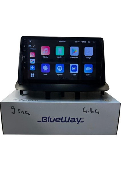 Renault Fluence-Megane 3 Blueway 4-64 Profesyonel Oem Multimedia modelleri