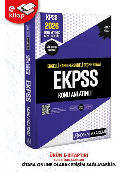 2026 Ekpss Engelli Kamu Personeli Seçme Sınavı Konu Anlatımlı E-K