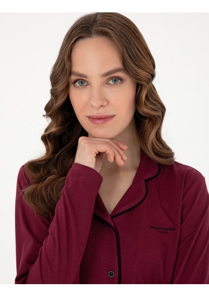 Kadın Bordo Gömlek Pijama Takımı 50319062-VR014 fiyatları
