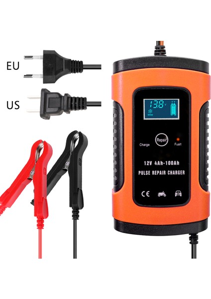 12 V 5A Tam Otomatik Araç Akü Şarj Akıllı Hızlı Güç Şarj Darbe Onarım Şarj Islak Kuru Kurşun Asit Akü-Şarj Araba Atlama Marş Acil Başlangıç Güç ile Dijital LCD Ekran (Yurt Dışından) fiyatları