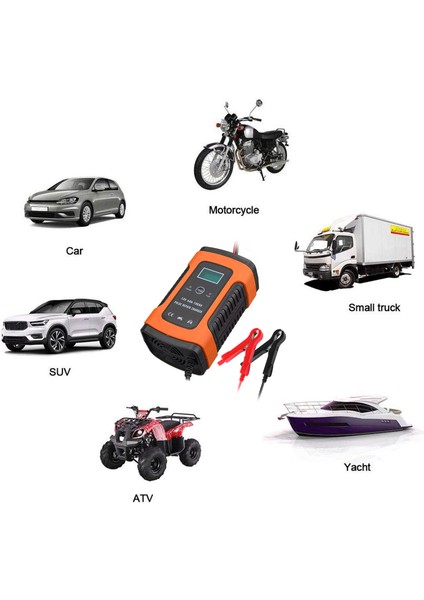 12 V 5A Tam Otomatik Araç Akü Şarj Akıllı Hızlı Güç Şarj Darbe Onarım Şarj Islak Kuru Kurşun Asit Akü-Şarj Araba Atlama Marş Acil Başlangıç Güç ile Dijital LCD Ekran (Yurt Dışından) fırsatları