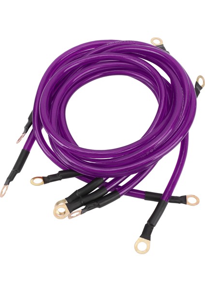 5 Adet Araba Topraklama Kablosu Kiti Geliştirmek Başlangıç Performansı Dc 0 Ila 48V Bakır Kaplı Alüminyum Pvc Araba Tekne Kamyon Suv Mor (Yurt Dışından) fırsatları