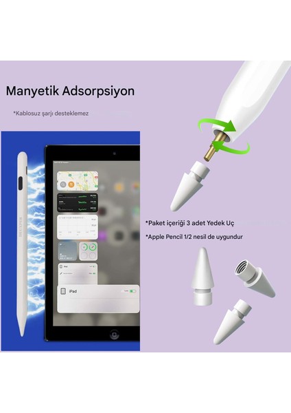 Universal Tablet Dokunmatik Kalemi Stylus Pen Ios Android Windows Uyumlu Dijital Ekranlı modelleri