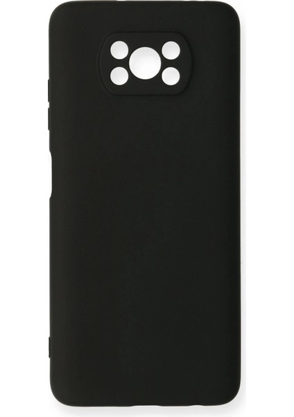 Xiaomi Pocophone X3 Kılıf Nano Içi Kadife Silikon - Siyah Nrmsa