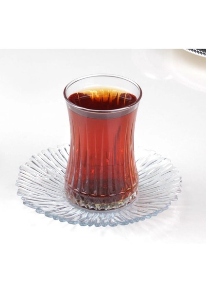 Gümüş 12 Parça Çay Takımı, 6 Kişilik, Şık ve Zarif Tasarım